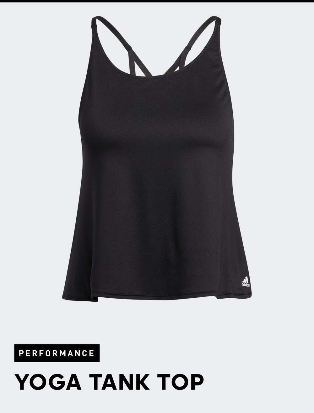 Adidas Primegreen Black Strappy Yoga Tank Top Size M
